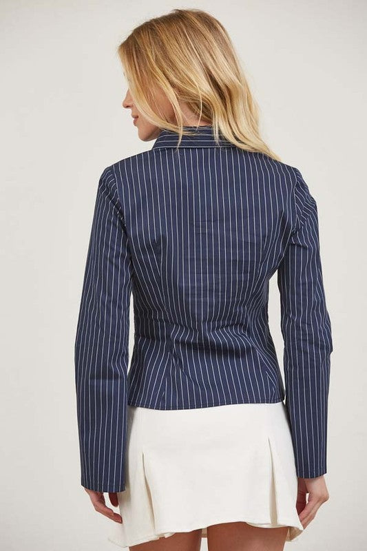 PINSTRIPE FITTED SHIRT