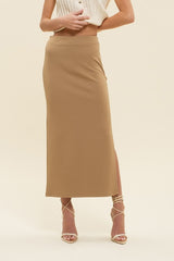 HI WAIST SLIT PENCIL SKIRT