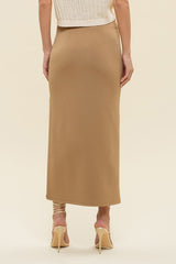 HI WAIST SLIT PENCIL SKIRT