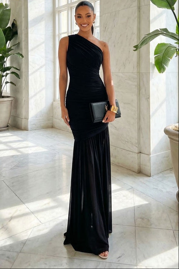 one shoulder mesh maxi dress GODDESS Product Color:SAGE bridesmaids dress strapless mini length slip Women's Plus Size Fit