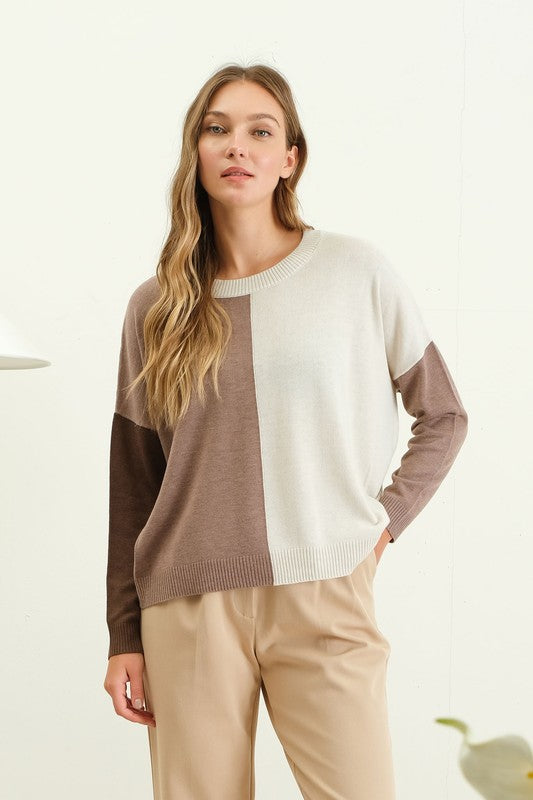 COLOR BLOCK SWEATER