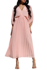 MAYA - PLEAT V MAXI DRESS