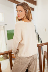 NOTCH COLLAR SWEATER