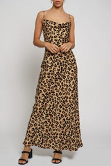 SARAH -LEO SATIN MAXI DRESS