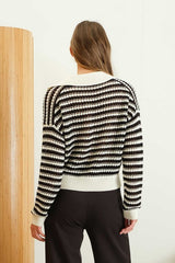 JOHNNY STRIPE CROCHET SWEATER