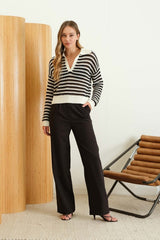 JOHNNY STRIPE CROCHET SWEATER