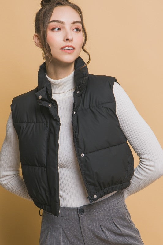 CROP PUFFER VEST