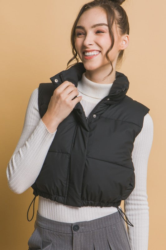 CROP PUFFER VEST