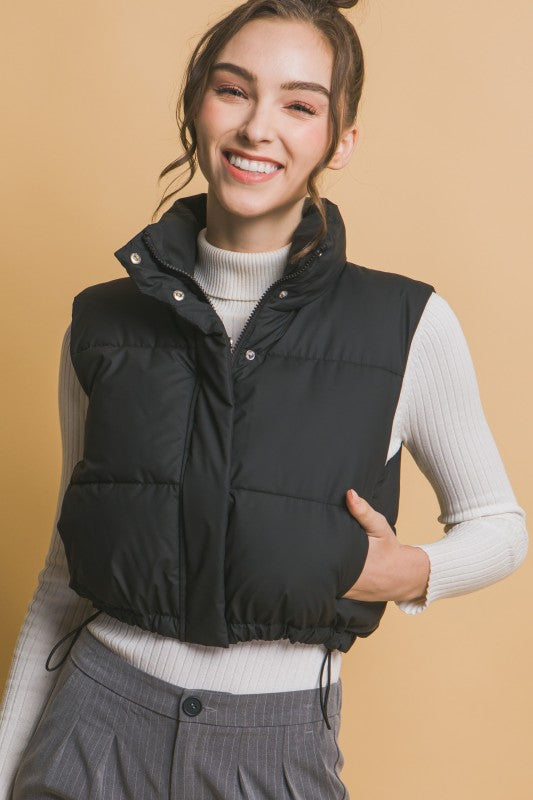 CROP PUFFER VEST