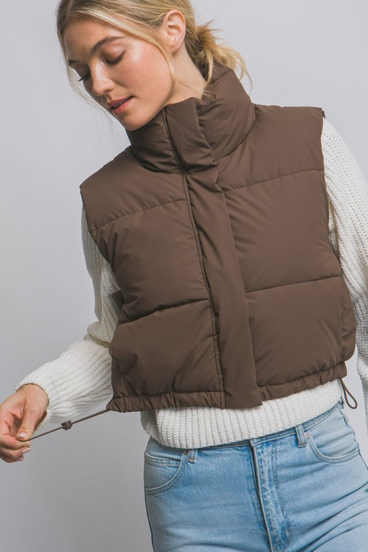 CROP PUFFER VEST