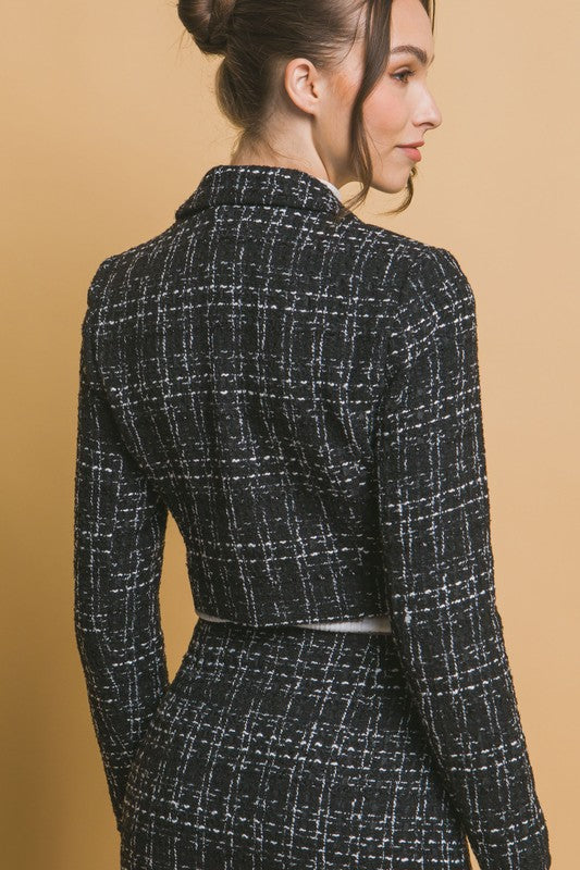 COCOLOVE - TWEED CROP JACKET