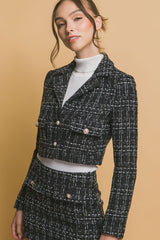 COCOLOVE - TWEED CROP JACKET