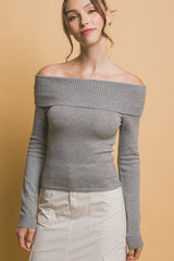OFF SHOULDER SWEATER