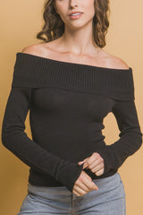 OFF SHOULDER SWEATER