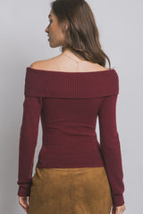 OFF SHOULDER SWEATER