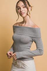 OFF SHOULDER SWEATER