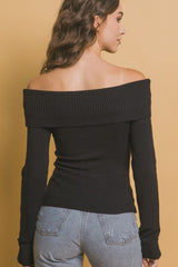 OFF SHOULDER SWEATER