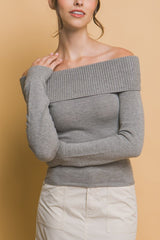 OFF SHOULDER SWEATER