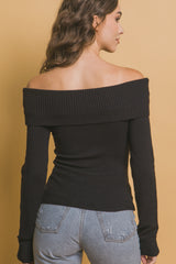 OFF SHOULDER SWEATER