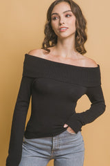 OFF SHOULDER SWEATER