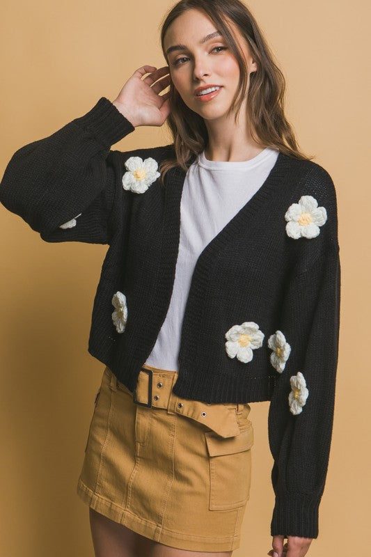 OPEN FLOWER CARDIGAN