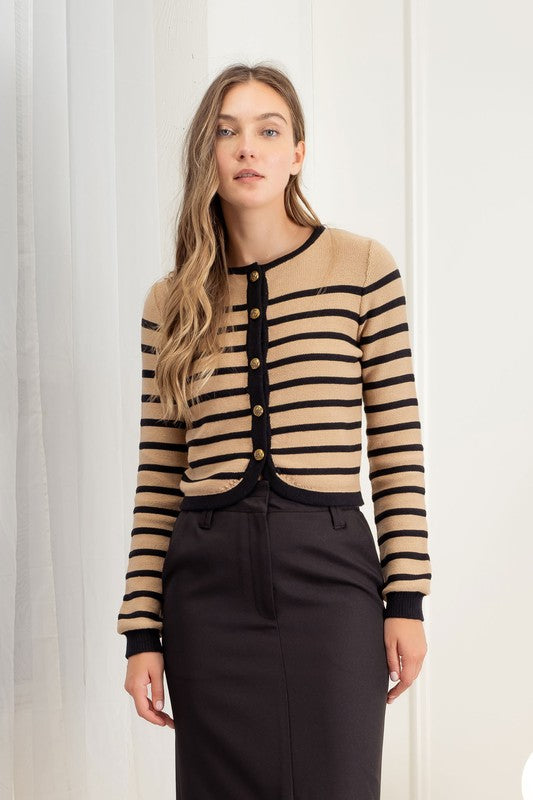 STRIPE TIFFANY CARDIGAN