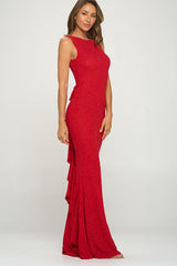 FUKURO - GLITTER BOW BACK MAXI DRESS