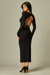 JOLIENOIR - OPEN BACK KNIT DRESS