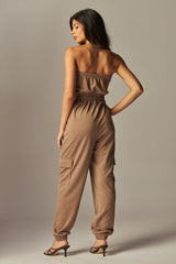 ORIANA - TUBE CARGO JUMPSUIT