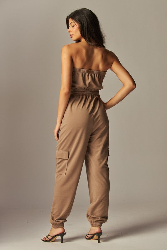 ORIANA - TUBE CARGO JUMPSUIT