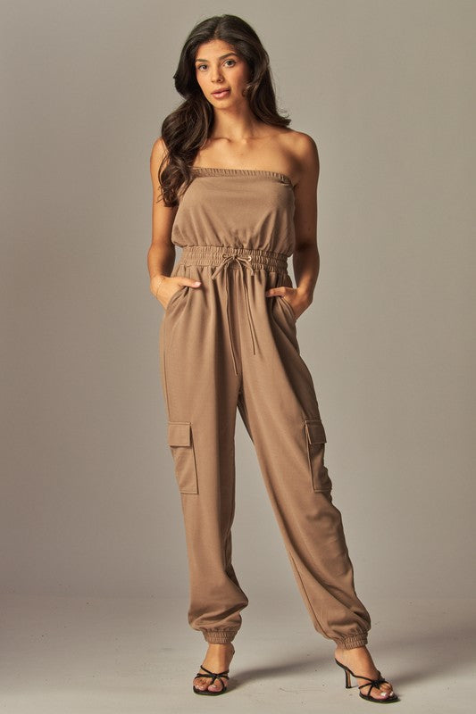 ORIANA - TUBE CARGO JUMPSUIT