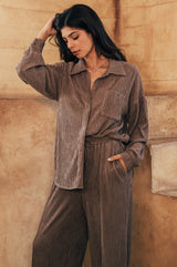 PLISSE - CRINKLE KNIT SHIRT
