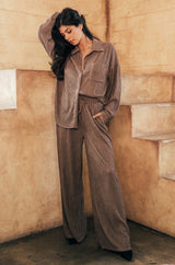 PLISSE - CRINKLE KNIT PANT