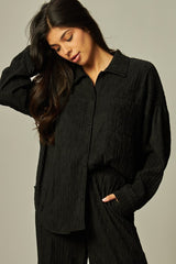 PLISSE - CRINKLE KNIT SHIRT
