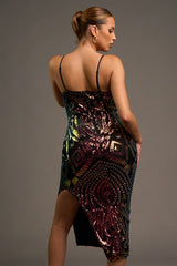 BLACK TIE - MULTI CAMI SEQUIN DRESS