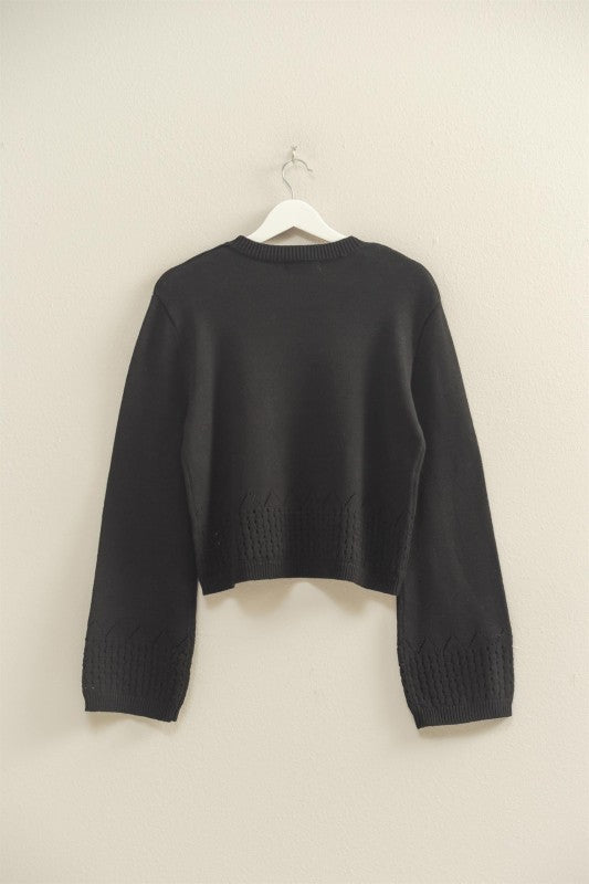 EMBROIDERED DETAIL SWEATER