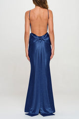 GEMMA - GLITTER BOW BACK MAXI DRESS