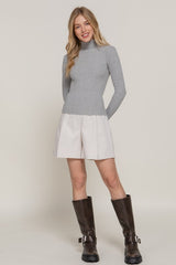 RIBBED TURTLE NECK SWEATER