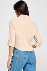 LONG SLEEVE BUTTON BLOUSE