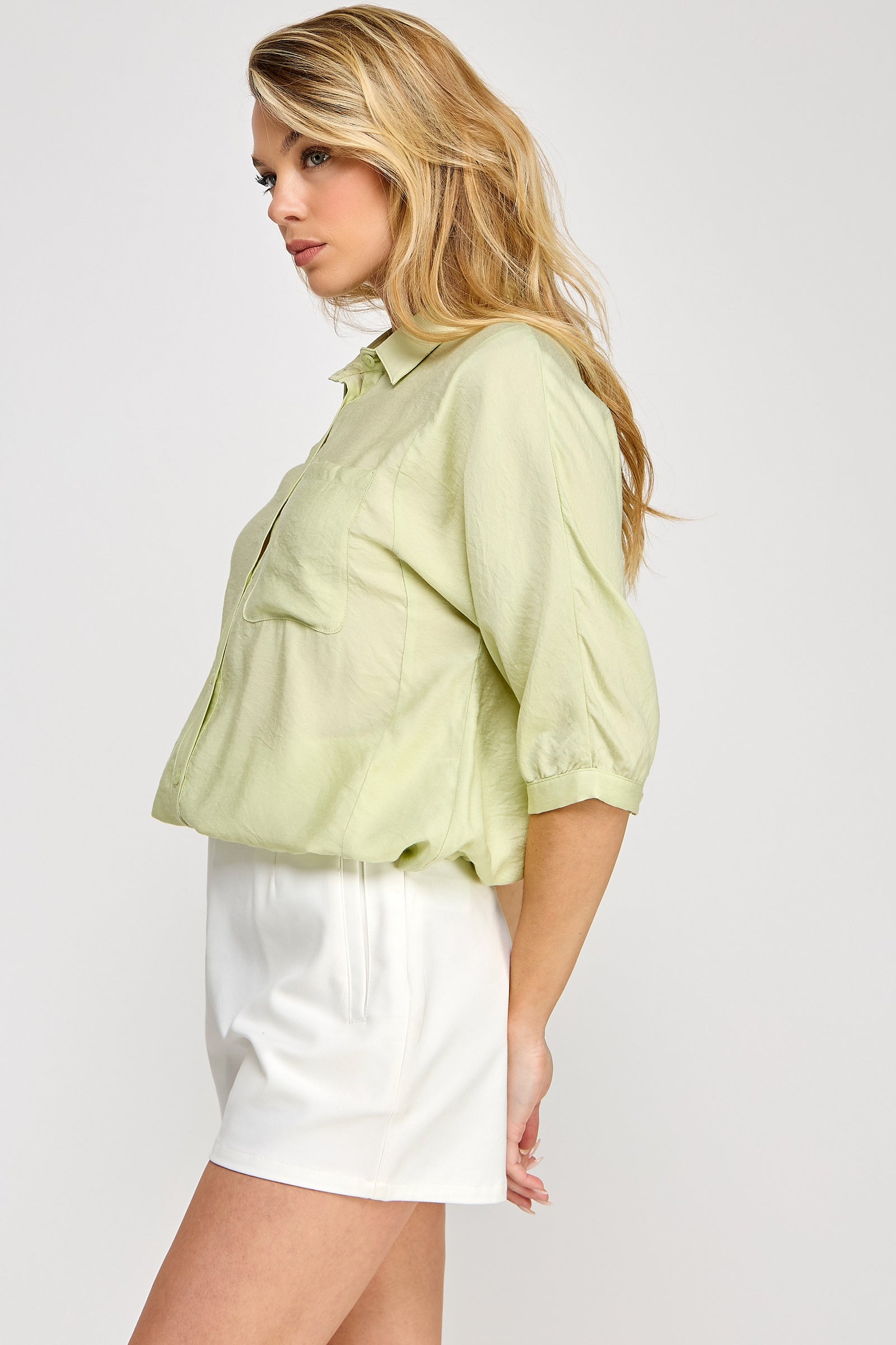 SHORT SLEEVE DRAWSTRING POCKET TOP – Yaya & Co.