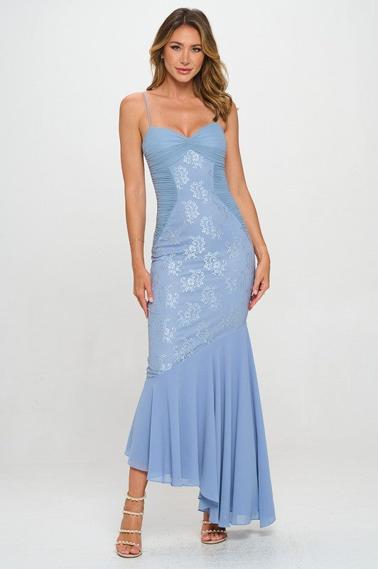 SERENE - LACE CHIFFON DRESS