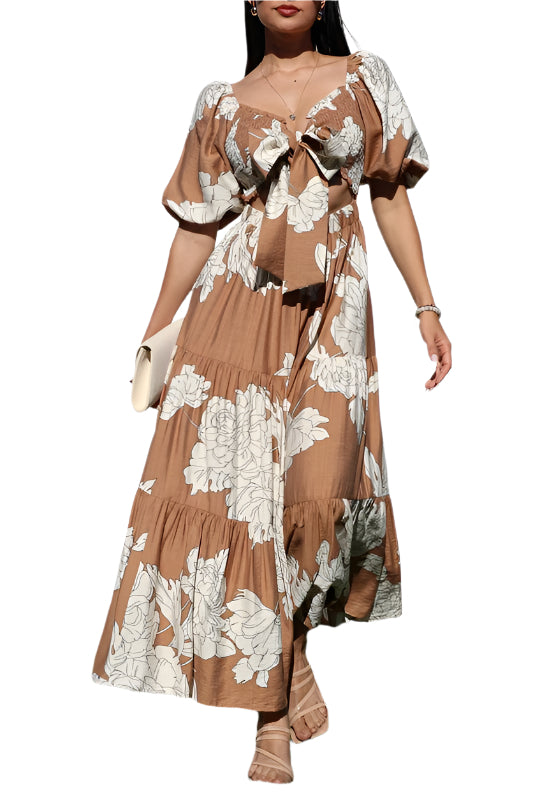 FLORENCE - PUFF SLEEVE FLORAL DRESS