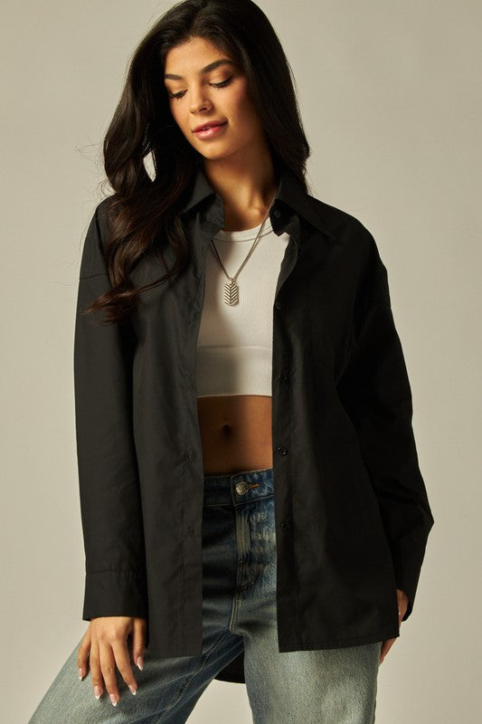 OVERSIZE POPLIN SHIRT