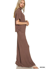 ALIA - KNIT WIDE LEG PANT