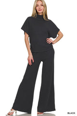 ALIA - KNIT WIDE LEG PANT