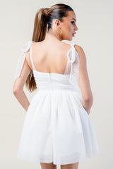 MILA - CORSETTE DOT TULLE DRESS