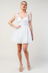 MILA - CORSETTE DOT TULLE DRESS