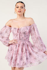 SCARLETT - PRINT OFF SHOULDER DRESS