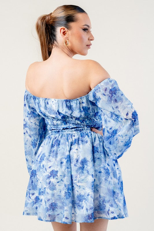 SCARLETT - PRINT OFF SHOULDER DRESS