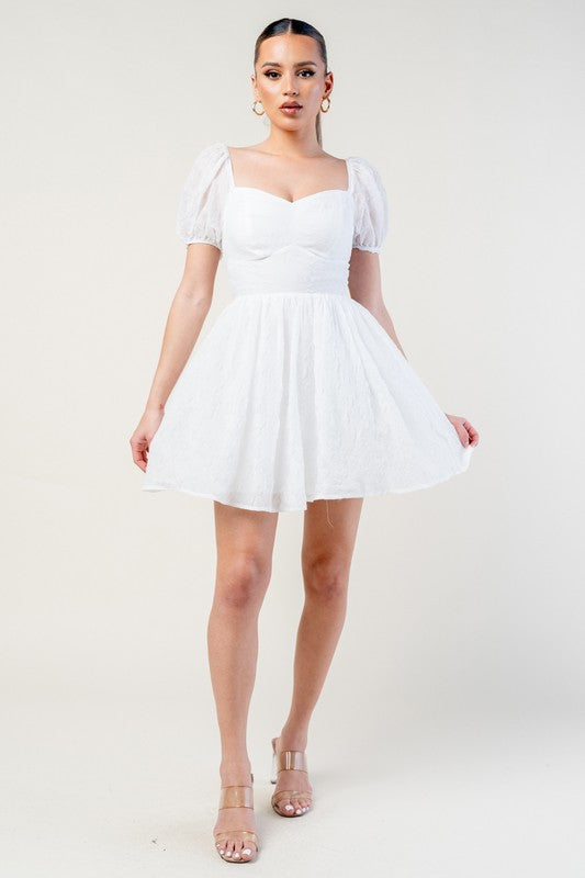 MARTINI - ORGANZA BROCADE SHORT DRESS